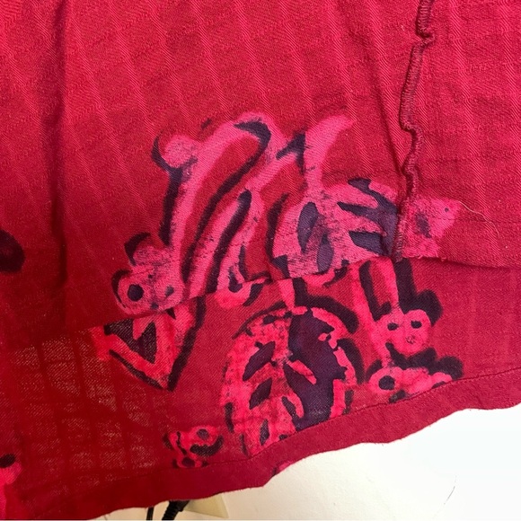 Soft Surroundings Asymmetrical Red Floral Print Tunic Top Size M - Picture 5 of 11